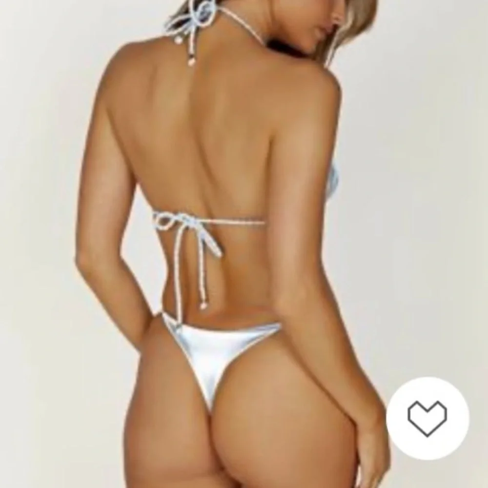 Meshki Melina Braided Bikini Bottoms Arctic Blue - Picture 3 of 10